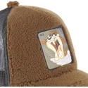 czapka-trucker-brazowa-z-barankiem-diabel-tasmanski-fur1-taz2-looney-tunes-od-capslab