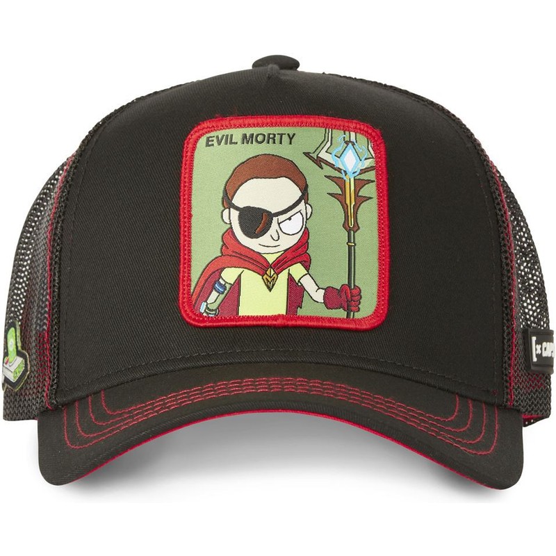 capslab-evil-morty-smith-ev1-rick-and-morty-black-trucker-hat