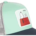 czapka-trucker-zielona-szara-i-granatowa-snoopy-pe2-peanuts-od-capslab