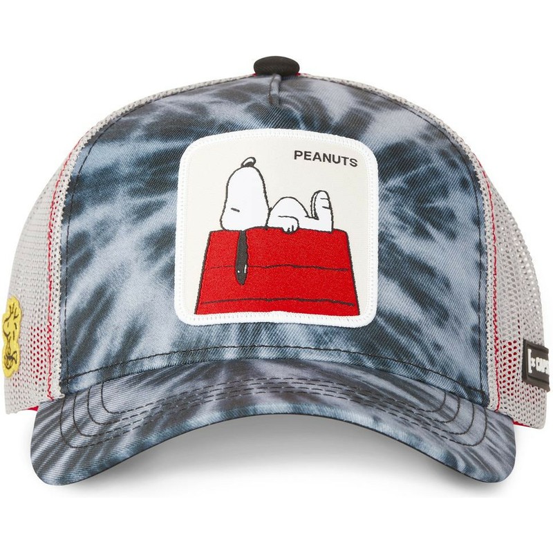 capslab-snoopy-tie-peanuts-navy-blue-and-grey-trucker-hat