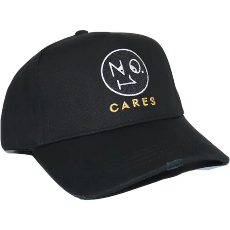 kepure-islenkta-juoda-reguliuojamas-no1-cares-distressed-black-gold-the-no1-face