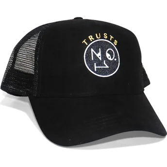 Kepurė išlenkta vilkikas juoda snapback Trusts No.1 Suede Black Gold The No.1 Face