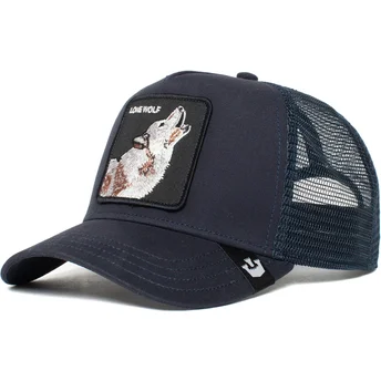 Czapka trucker granatowa wilk Wolf od Goorin Bros.