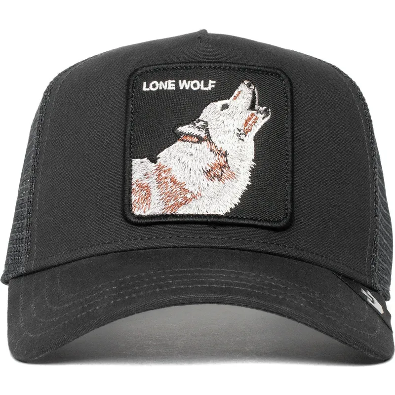kepure-islenkta-vilkikas-juoda-snapback-lobo-moon-lover-the-farm-de-goorin-bros