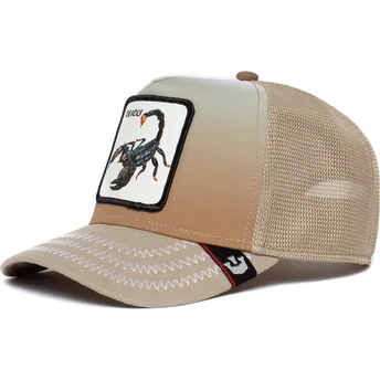 bezowa-czapka-trucker-z-skorpionem-deadly-get-over-here-the-farm-od-goorin-bros
