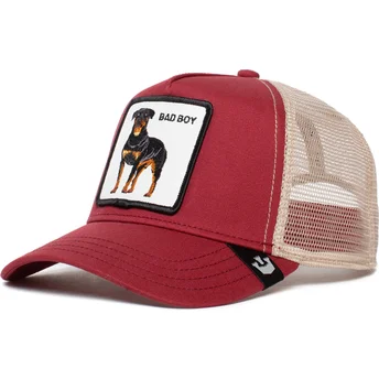 czapka-trucker-czerwono-biala-rottweiler-the-baddest-boy-the-farm-od-goorin-bros