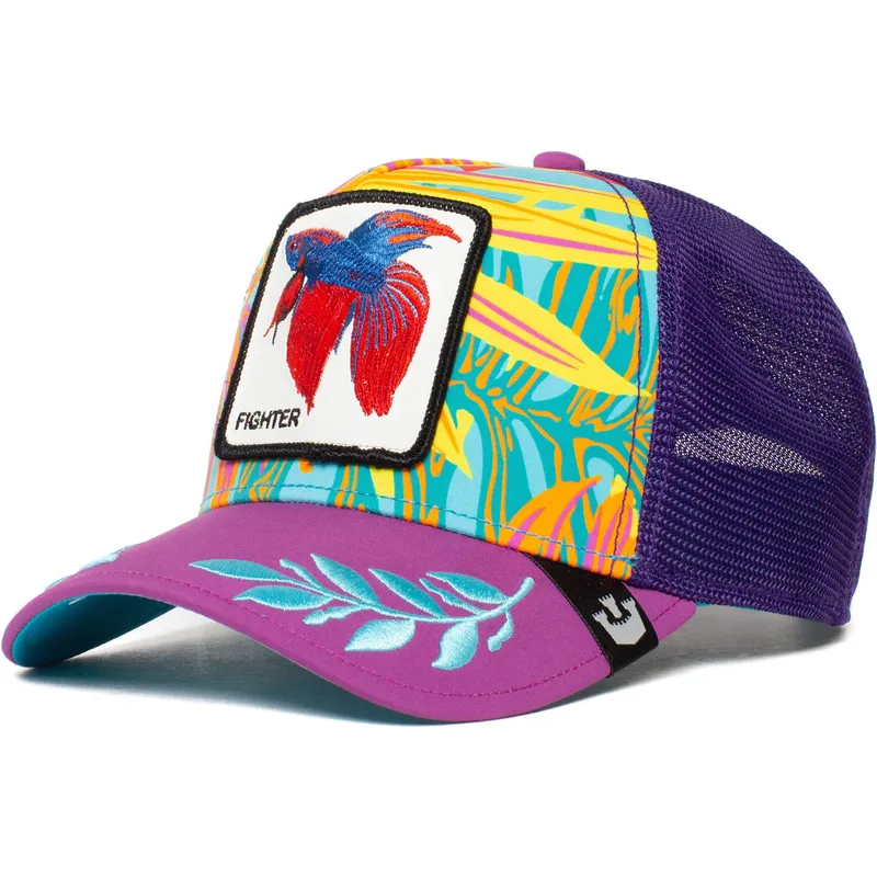 cap-islenkta-violet-snapback-pez-luchador-siam-fighter-even-betta-the-farm-the-farm-de-goorin-bros