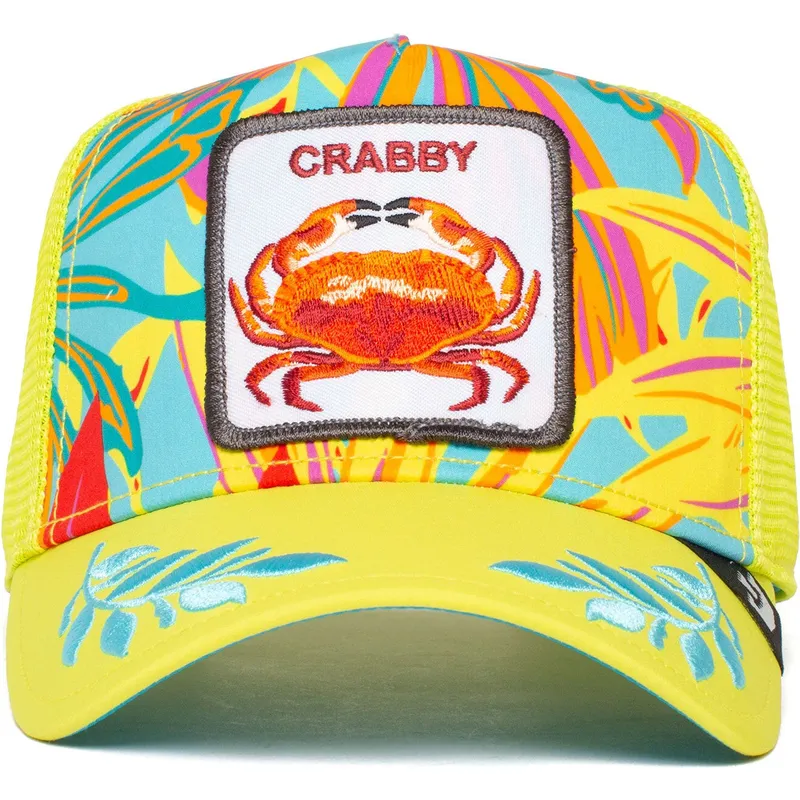 kepure-islenkta-geltona-snapback-crabby-totally-clawsome-the-farm-goorin-bros
