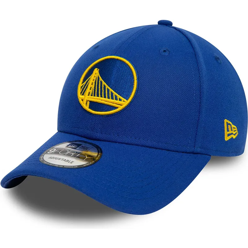 kepure-islenkta-melyna-reguliuojamas-9forty-the-league-golden-state-warriors-nba-new-era