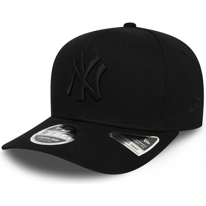 czarna-czapka-z-zakrzywionym-daszkiem-snapback-z-czarnym-logo-9fifty-tonal-stretch-snap-new-york-yankees-mlb-new-era