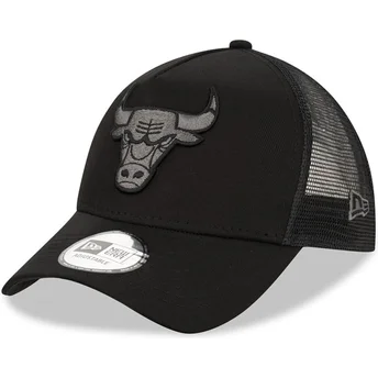 Kepurė išlenkta vilkikas juoda snapback 9FORTY A Frame Tonal Chicago Bulls NBA New Era