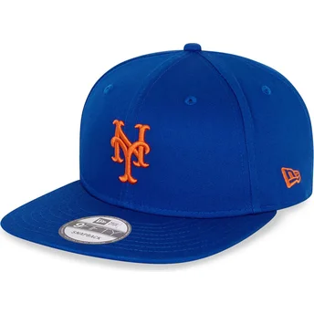 Καπέλο μπλε επίπεδο snapback 9FIFTY Essential της New York Mets MLB της New Era