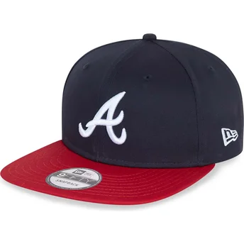 Kepurė plokščia tamsiai mėlyna snapback 9FIFTY Essential Atlanta Braves MLB New Era