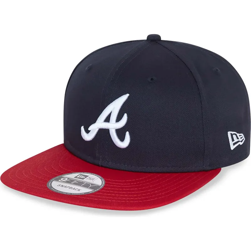 kepure-plokscia-tamsiai-melyna-snapback-9fifty-essential-atlanta-braves-mlb-new-era