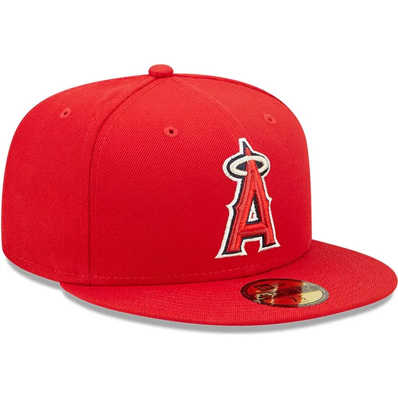 czerwona-plaska-czapka-dopasowana-59fifty-authentic-on-field-los-angeles-angels-mlb-new-era