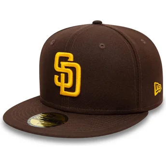 Kepurė plokščia ruda priglundanti 59FIFTY Authentic On Field San Diego Padres MLB New Era