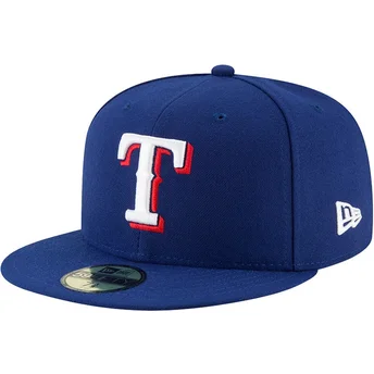 Niebieska, dopasowana czapka z daszkiem 59FIFTY Authentic On Field Texas Rangers MLB od New Era