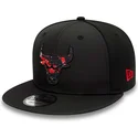 kepure-plokscia-juoda-snapback-9fifty-print-infill-chicago-bulls-nba-new-era
