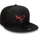 kepure-plokscia-juoda-snapback-9fifty-print-infill-chicago-bulls-nba-new-era