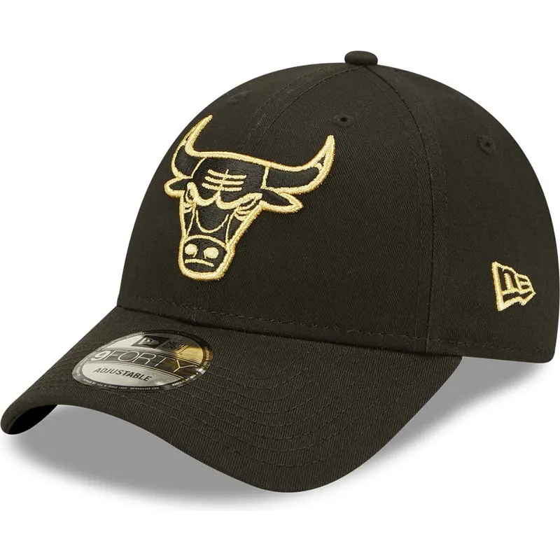 kepure-islenkta-juoda-reguliuojama-juostele-dorado-9forty-metallic-chicago-bulls-nba-new-era
