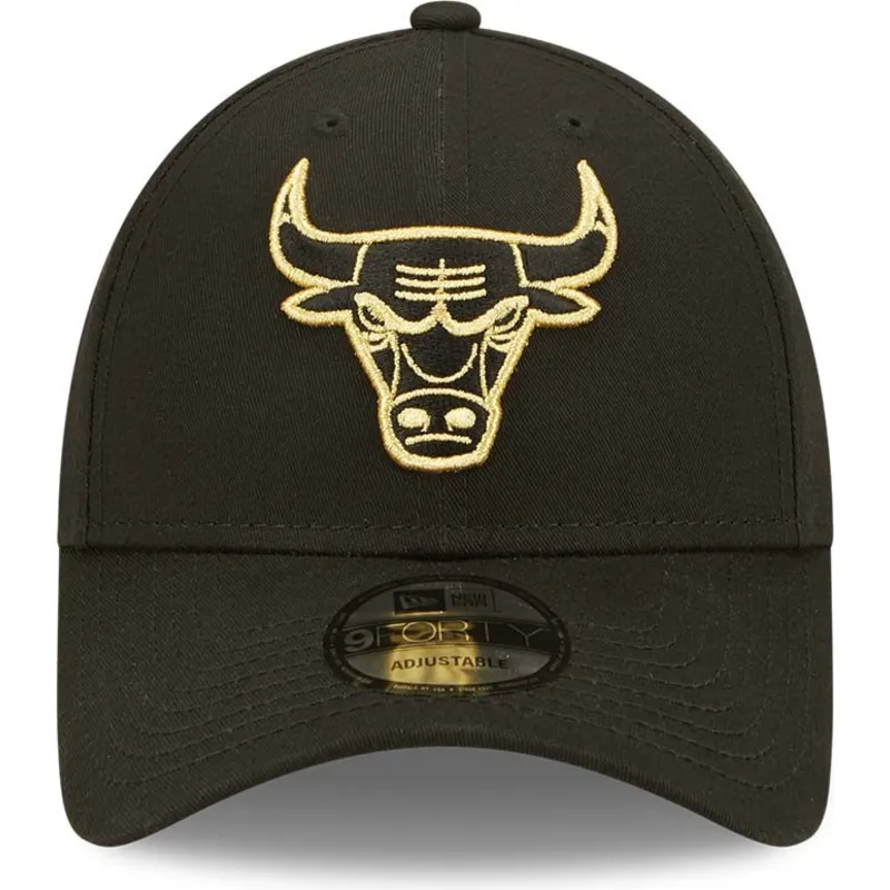cap-islenkta-black-adjustable-strap-dorado-9forty-metallic-chicago-bulls-nba-new-era