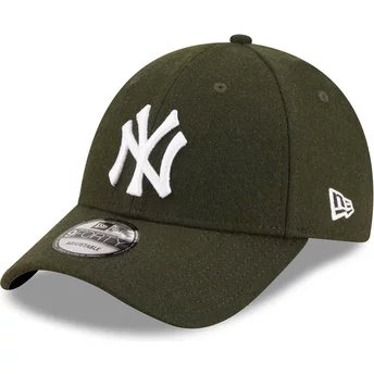 New Era Curved Brim 9FORTY The League Melton New York Yankees MLB Green Adjustable Cap