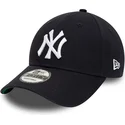 kepure-islenkta-tamsiai-melyna-reguliuojamas-9forty-team-side-patch-new-york-yankees-mlb-new-era