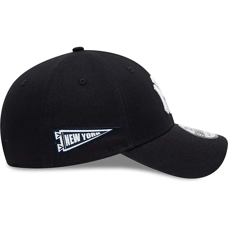kepure-islenkta-tamsiai-melyna-reguliuojamas-9forty-team-side-patch-new-york-yankees-mlb-new-era