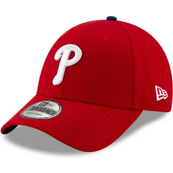 New Era Curved Brim 9FORTY League Philadelphia Phillies MLB Red Adjustable Cap