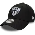 kepure-islenkta-juoda-reguliuojamas-9forty-print-infill-brooklyn-nets-nba-new-era