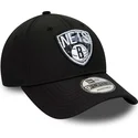 kepure-islenkta-juoda-reguliuojamas-9forty-print-infill-brooklyn-nets-nba-new-era