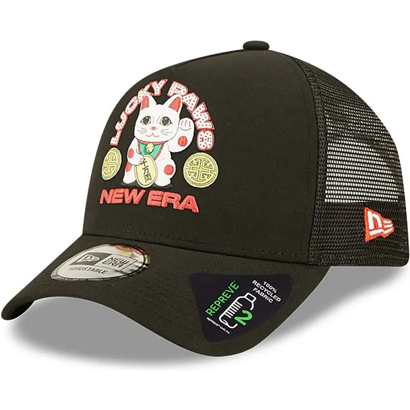 kepure-islenkta-juoda-snapback-a-frame-repreve-lucky-paws-new-era