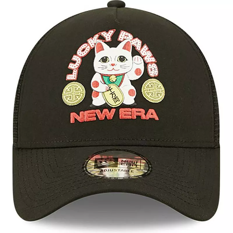 new-era-a-frame-repreve-lucky-paws-black-snapback-trucker-hat