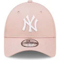 kepure-islenkta-rozine-reguliuojamas-9forty-league-essential-new-york-yankees-mlb-new-era