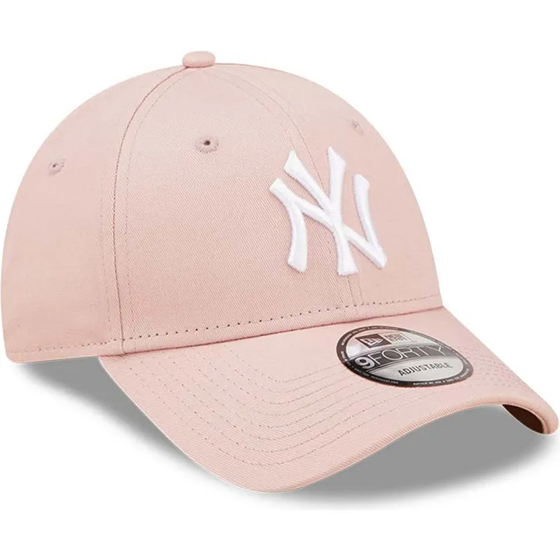kepure-islenkta-rozine-reguliuojamas-9forty-league-essential-new-york-yankees-mlb-new-era