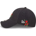 kepure-islenkta-tamsiai-melyna-reguliuojamas-9forty-flower-new-york-yankees-mlb-new-era