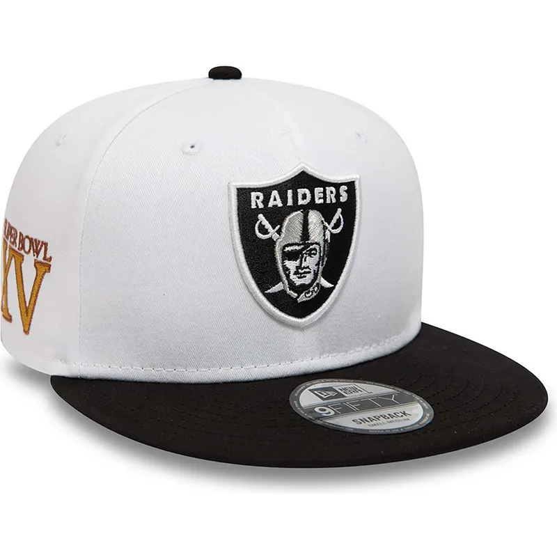 kepure-plokscia-balta-snapback-9fifty-crown-patches-super-bowl-xv-las-vegas-raiders-nfl-new-era