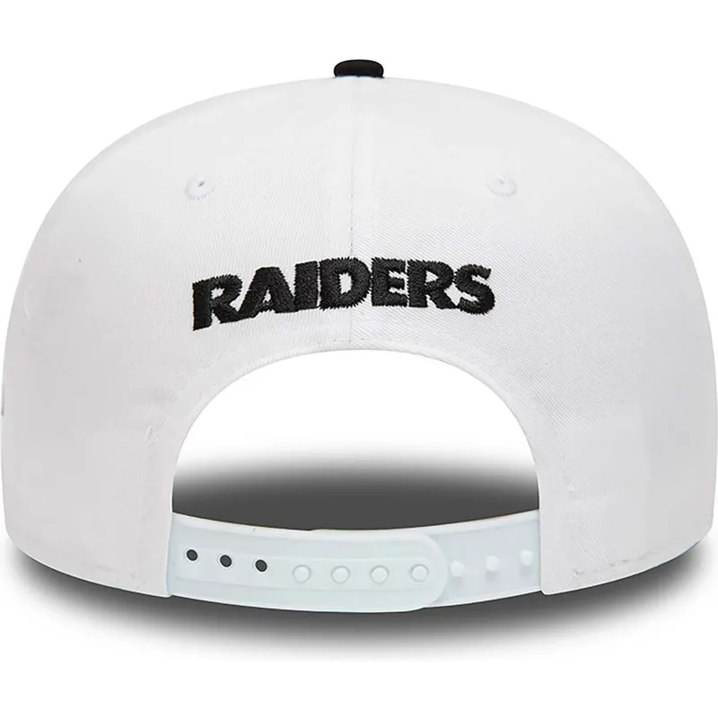 kepure-plokscia-balta-snapback-9fifty-crown-patches-super-bowl-xv-las-vegas-raiders-nfl-new-era