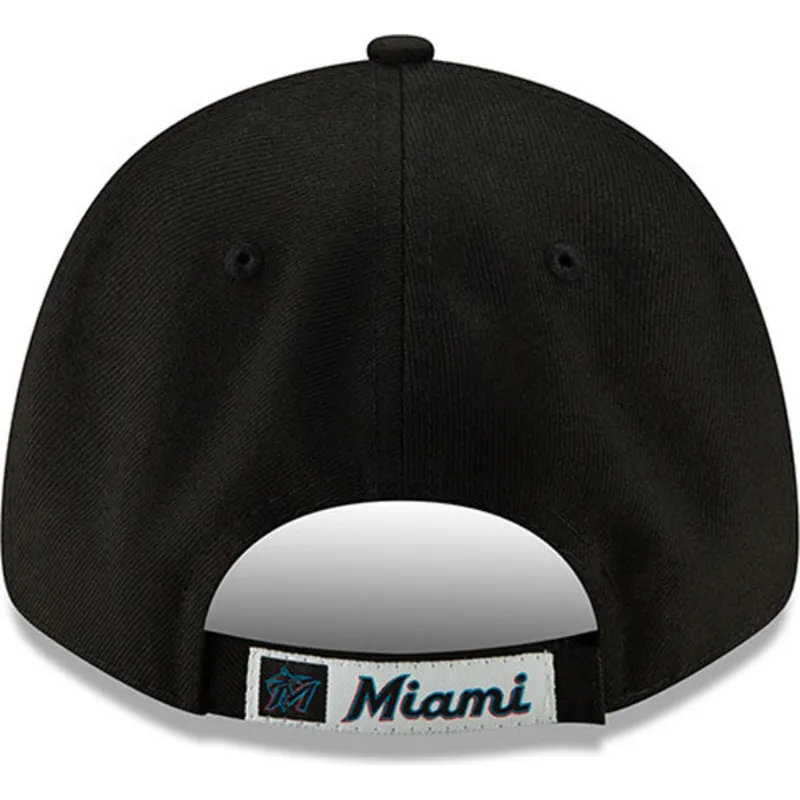 kepure-islenkta-juoda-reguliuojama-juostele-9forty-the-league-miami-marlins-mlb-new-era