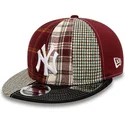 kepure-plokscia-raudona-reguliuojamas-9fifty-patch-panel-new-york-yankees-mlb-new-era