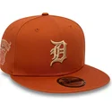 brazowa-czapka-z-daszkiem-plaskim-snapback-9fifty-side-patch-detroit-tigers-mlb-od-new-era