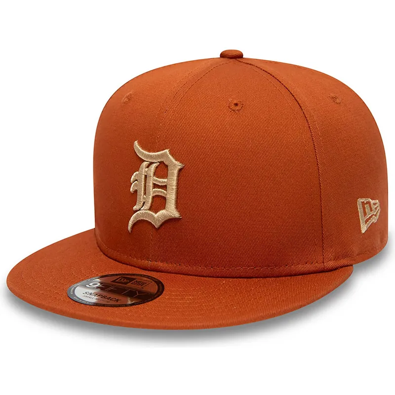kepure-plokscia-ruda-snapback-9fifty-side-patch-detroit-tigers-mlb-new-era