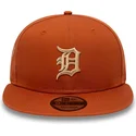 brazowa-czapka-z-daszkiem-plaskim-snapback-9fifty-side-patch-detroit-tigers-mlb-od-new-era