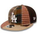 brazowa-regulowana-czapka-z-daszkiem-typu-9fifty-patch-panel-los-angeles-dodgers-mlb-od-new-era