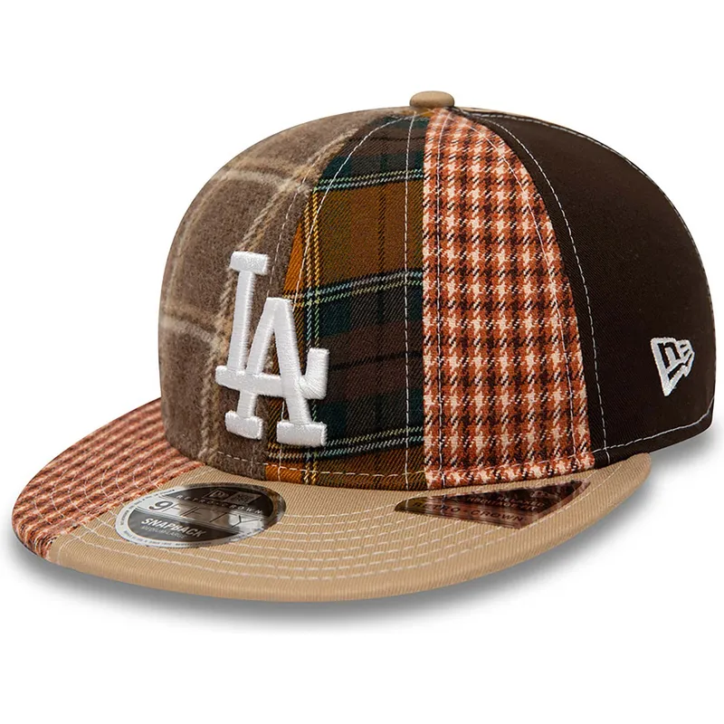 kepure-plokscia-ruda-reguliuojamas-9fifty-patch-panel-los-angeles-dodgers-mlb-new-era