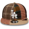 brazowa-regulowana-czapka-z-daszkiem-typu-9fifty-patch-panel-los-angeles-dodgers-mlb-od-new-era