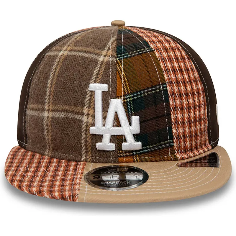 kepure-plokscia-ruda-reguliuojamas-9fifty-patch-panel-los-angeles-dodgers-mlb-new-era