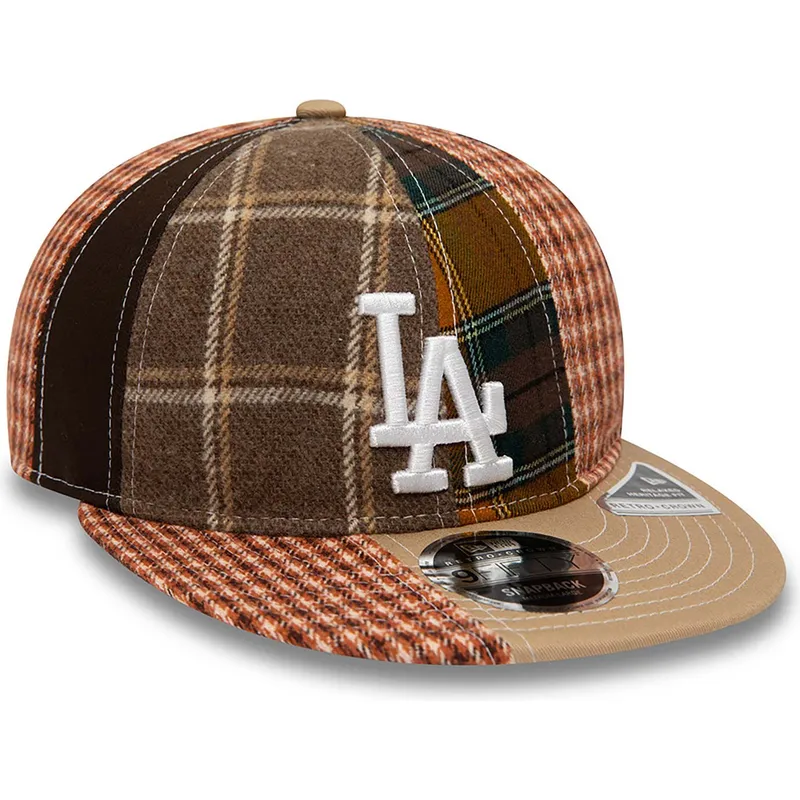 kepure-plokscia-ruda-reguliuojamas-9fifty-patch-panel-los-angeles-dodgers-mlb-new-era