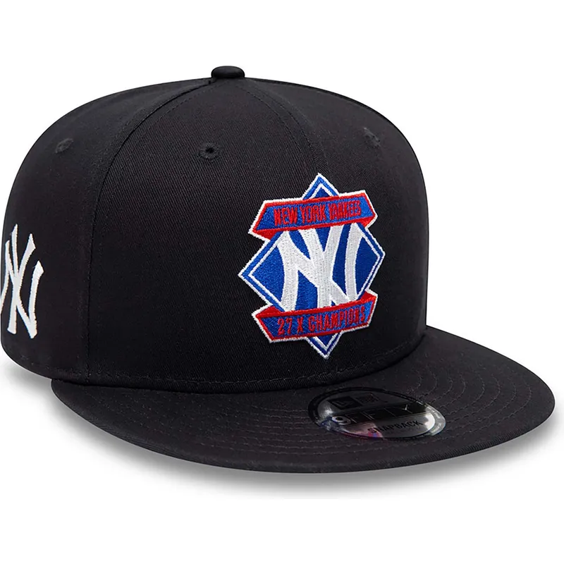 kepure-plokscia-tamsiai-melyna-snapback-9fifty-diamond-patch-new-york-yankees-mlb-new-era