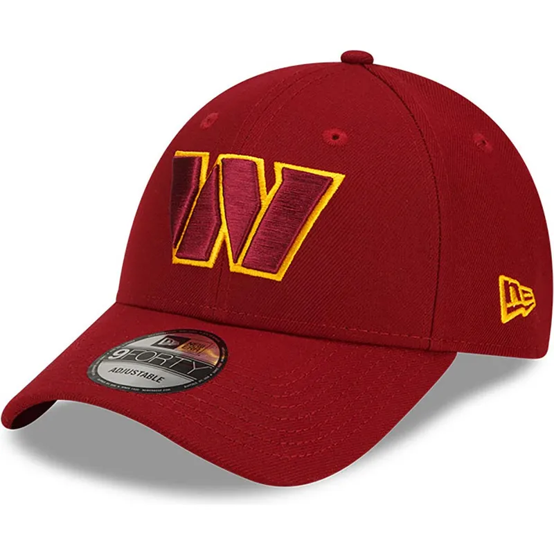 kepure-islenkta-raudona-reguliuojamas-9forty-the-league-washington-commanders-nfl-new-era
